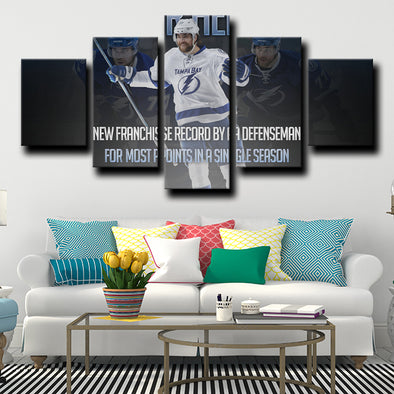 5 piece picture set art prints Tampa Bay Lightning Hedman wall picture-1205 (1)
