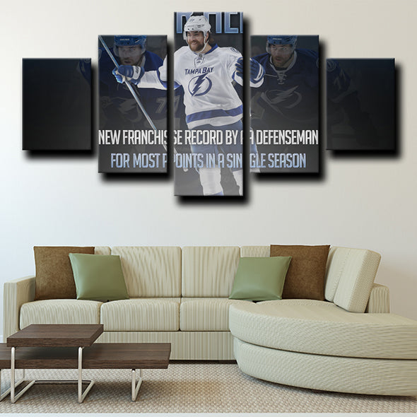 5 piece picture set art prints Tampa Bay Lightning Hedman wall picture-1205 (2)