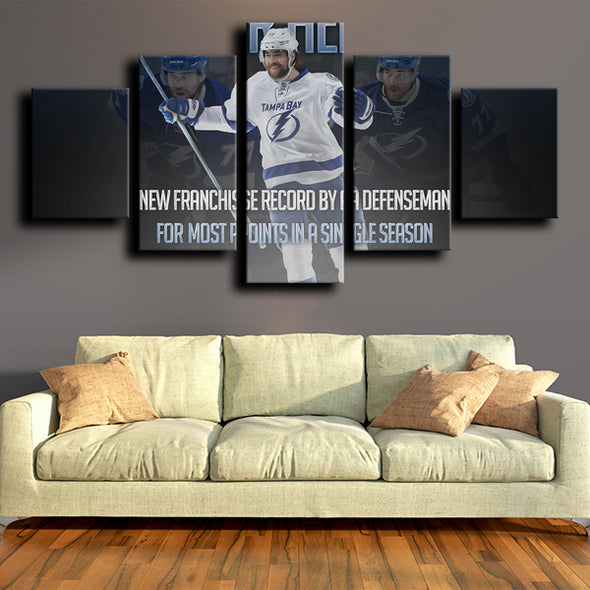 5 piece picture set art prints Tampa Bay Lightning Hedman wall picture-1205 (4)