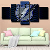 5 piece picture set art prints Tampa Bay Lightning Logo wall picture-1226 (2)