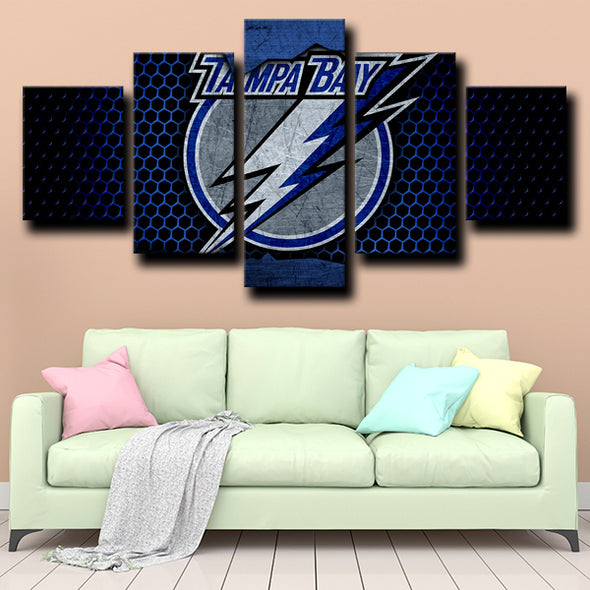 5 piece picture set art prints Tampa Bay Lightning Logo wall picture-1226 (2)