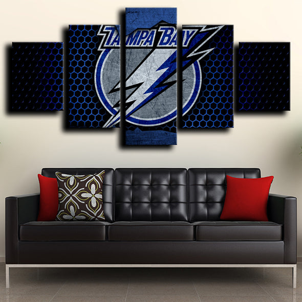 5 piece picture set art prints Tampa Bay Lightning Logo wall picture-1226 (4)