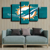 5 piece picture set framed prints Miami Dolphins logo wall picture-1203 (1)