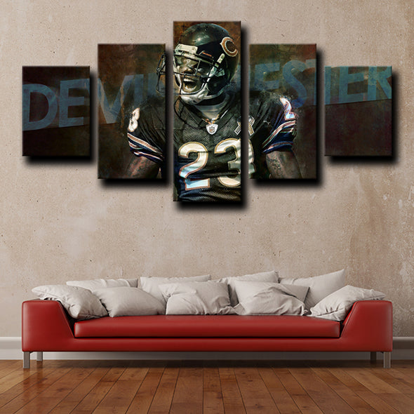 5 piece pictures art prints Chicago Bears Hester live room decor-1202 (2)