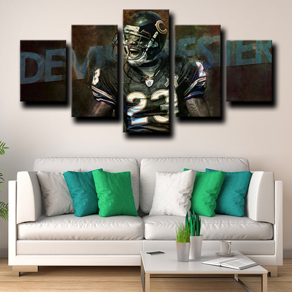 5 piece pictures art prints Chicago Bears Hester live room decor-1202 (3)
