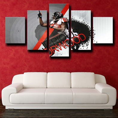 5 piece split canvas art Atlanta Falcons Norwood framed prints decor picture-1202 (1)
