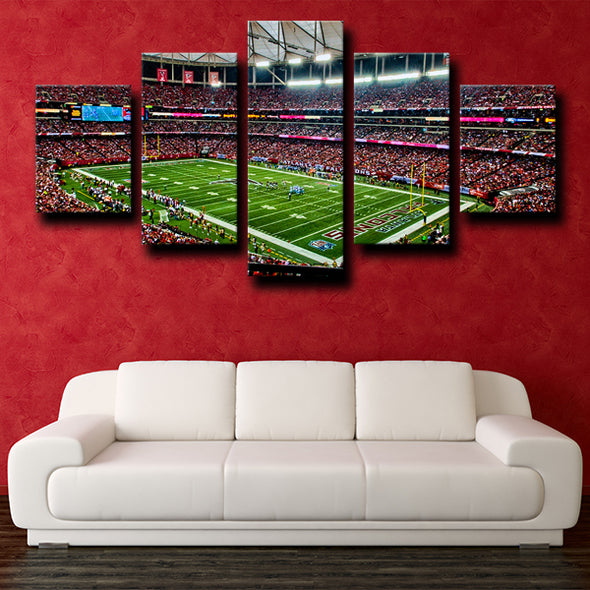 5 piece split canvas art Atlanta Falcons Rugby Field decor picture-1218 (4)