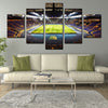 5 piece split canvas art FC Barcelona football field framed prints decor picture-1216 (1)