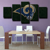 5 piece split canvas art Rams logo badge framed prints decor picture-1214 (2)