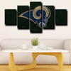 5 piece split canvas art Rams logo badge framed prints decor picture-1214 (4)