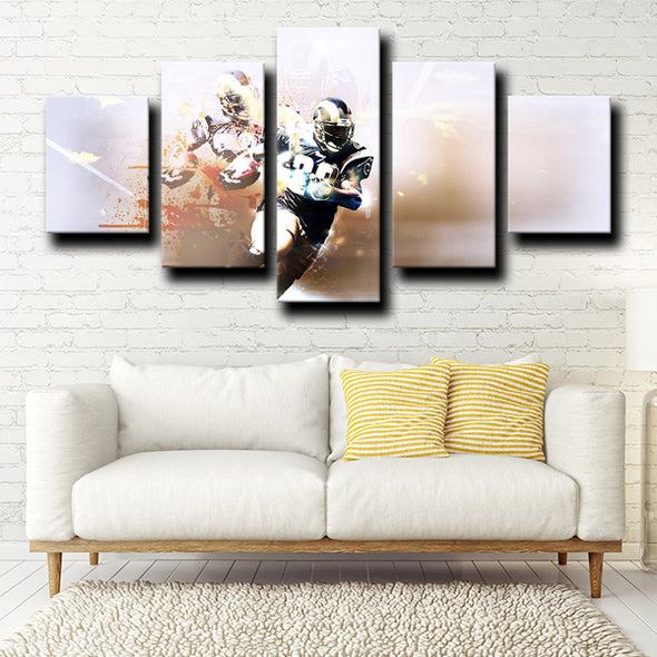 5 piece split canvas art Rams marshall framed prints decor picture-1204 (1)