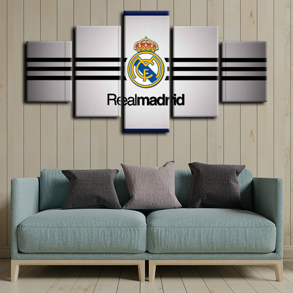  5 piece split canvas art framed prints Real Madrid CF decor picture1216 (2)