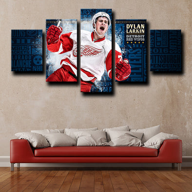 5 piece wall Art Prints Detroit Red Wings Larkin decor picture-1222 (1)