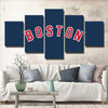 5 piece wall ar framed prints Red Sox Dark blue art live room decor-50029 (2)