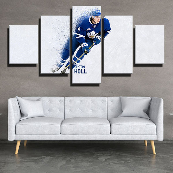 5 piece wall art canvas printsLeafers Holl Blue Jersey decor picture-1246 (4)
