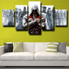5 piece wall art canvas prints Assassin Brotherhood live room decor-1219 (3)
