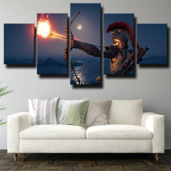 5 piece wall art canvas prints Assassin's Creed Odyssey home decor-1203 (1)