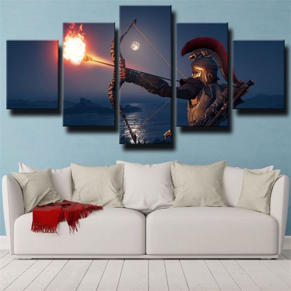 5 piece wall art canvas prints Assassin's Creed Odyssey home decor-1203 (2)