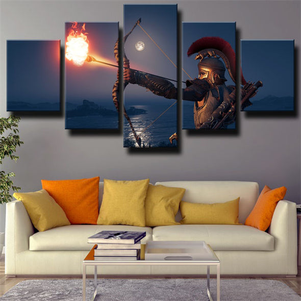5 piece wall art canvas prints Assassin's Creed Odyssey home decor-1203 (3)