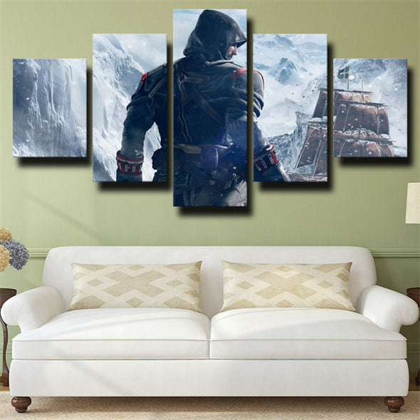 5 piece wall art canvas prints Assassin's Creed Rogue decor picture-1202 (3)