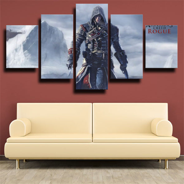 5 piece wall art canvas prints Assassin's Creed Rogue decor picture-1204 (2)