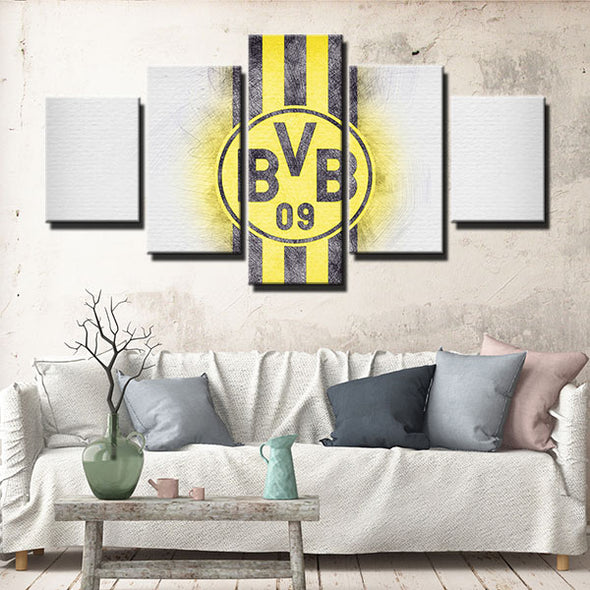 5 piece wall art canvas prints Borussia Dortmund draw home decor-1216 (2)