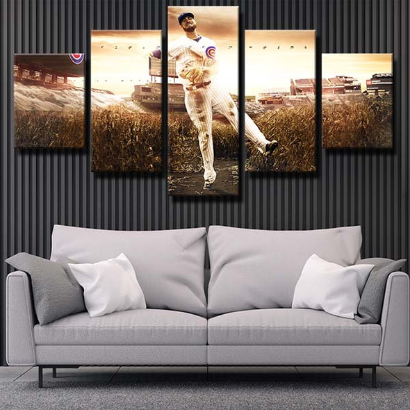 5 piece wall art canvas prints CCubs MLB  50#  Rowan Wick decor picture-1201 (2)