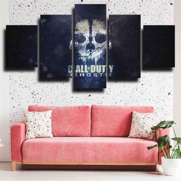 5 piece wall art canvas prints COD Ghosts Symbol home decor-1203 (2)