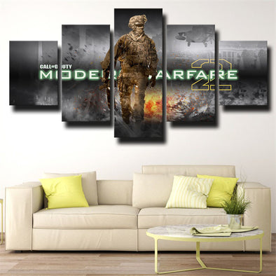 5 piece wall art canvas prints COD Modern Warfare 2 decor picture-1301 (1)