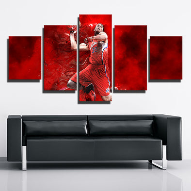 5 piece wall art canvas prints Clippers Griffin red decor picture-1228 (1)