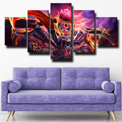 5 piece wall art canvas prints DOTA 2 Broodmother decor picture-1267 (1)