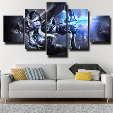 5 piece wall art canvas prints DOTA 2 Drow Ranger live room decor-1305 (1)