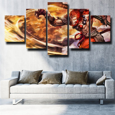 5 piece wall art canvas prints DOTA 2 Monkey King home decor-1376 (1)