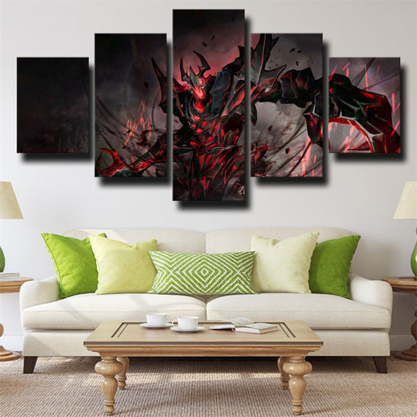 5 piece wall art canvas prints DOTA 2 Shadow Fiend home decor-1434 (2)