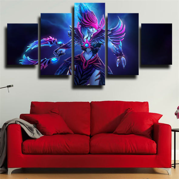 5 piece wall art canvas prints DOTA 2 Vengeful Spirit decor picture-1473 (3)
