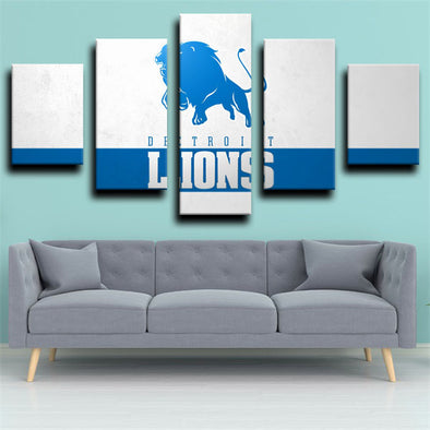 5 piece wall art canvas prints Detroit Lions home decor-1205 (1)