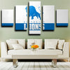 5 piece wall art canvas prints Detroit Lions home decor-1205 (3)