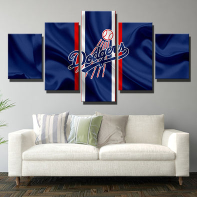 5 piece wall art canvas prints Dodgers Team uniform wall picture-40017 (1)