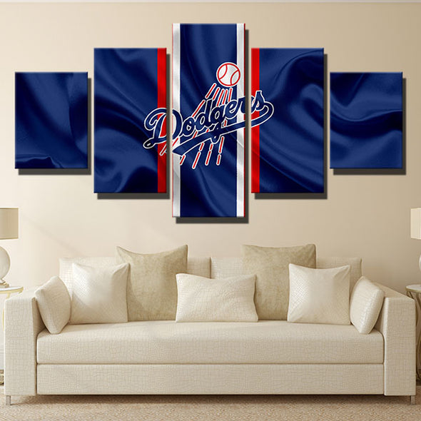 5 piece wall art canvas prints Dodgers Team uniform wall picture-40017 (2)
