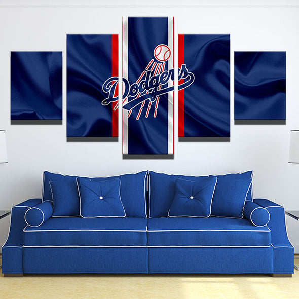 5 piece wall art canvas prints Dodgers Team uniform wall picture-40017 (4)