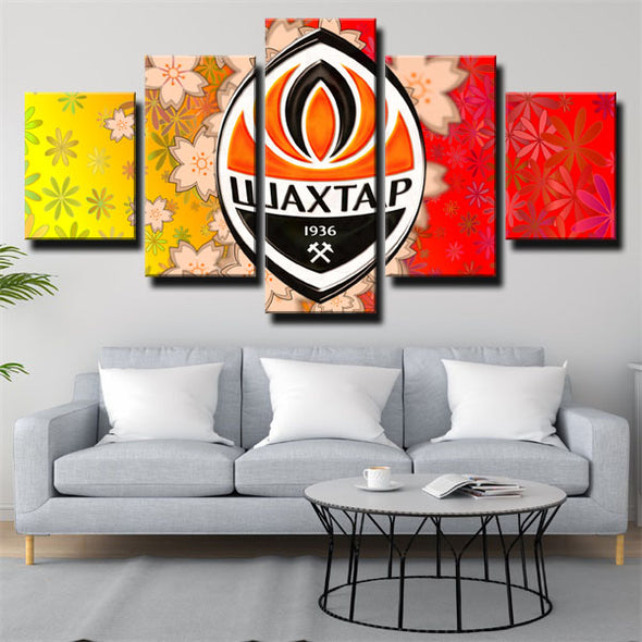 5 piece wall art canvas prints FC Shakhtar Donetsk Team Symbol home decor1205 (2)