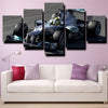 5 piece wall art canvas prints Formula 1 Car Mercedes AMG wall picture-1200 (3)