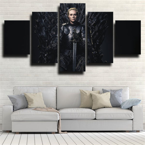 5 piece wall art canvas prints Game of Thrones Brienne home decor-1605 (3)