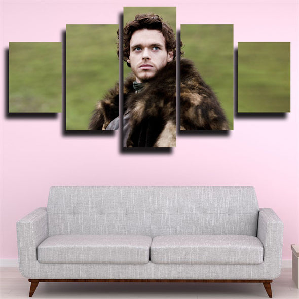 5 piece wall art canvas prints Game of Thrones Robb wall picture-1626 (3)