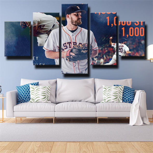 5 piece wall art canvas prints HA Pitcher Wade Miley  decor picture-1226 (1)