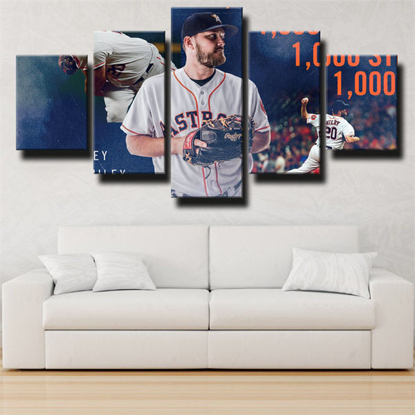 5 piece wall art canvas prints HA Pitcher Wade Miley  decor picture-1226 (2)