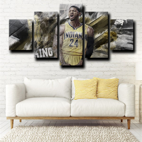 5 piece wall art canvas prints Indiana Pacers George live room decor-1222 (3)
