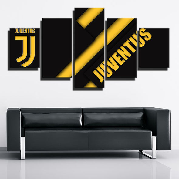 5 piece wall art canvas prints JFC yellow and black simple home decor-1264 (1)