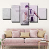 5 piece wall art canvas prints Juve pink CR7 Silhouette home decor-1287 (4)