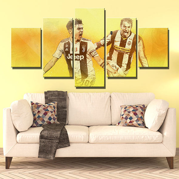 5 piece wall art canvas prints Juventus Dybala Piero  decor picture-1236 (1)